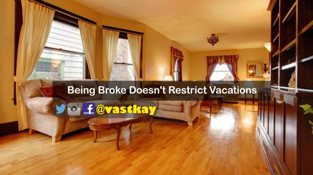 going vacation while being broke