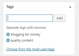 tags role in categorizing content